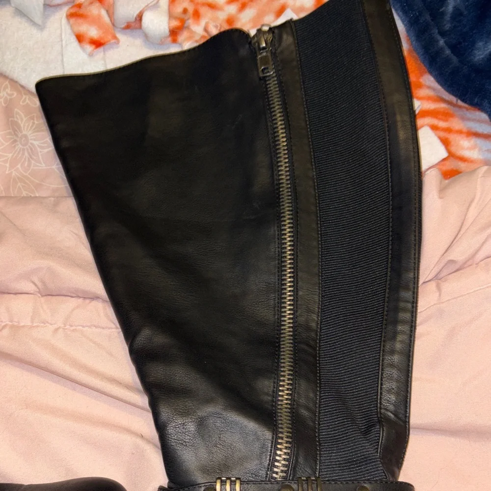 Lane Bryant Black Knee Boots Size 10 Plus Size Women’s Riding Boot Tall
